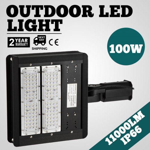 100 Watt LED Pole Light fixture parking lot light outdoor shoebox light dlc et