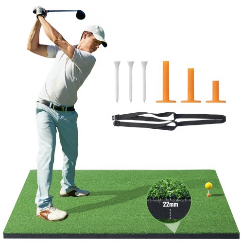 

VEVOR 5x4ft Golf Hitting Mat Turf Golf Training Aid Indoor Outdoor Practice