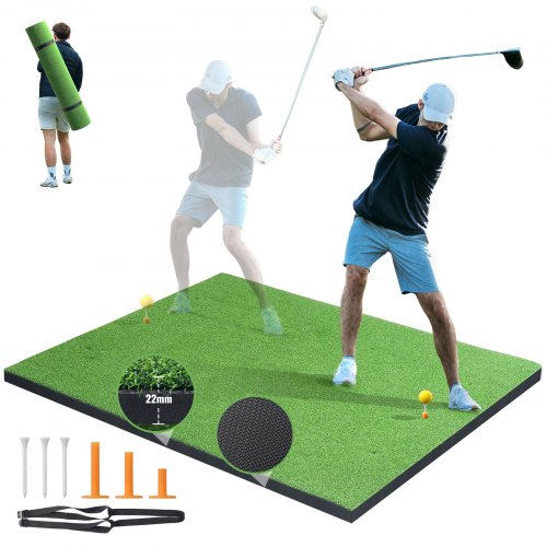 

VEVOR 5x4ft Golf Hitting Mat Turf Golf Training Aid Indoor Outdoor Practice