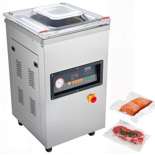 VEVOR Chamber Vacuum Sealer, 900W Sealing Power, Vacuum Packing Machine for Wet Foods, Meats, Marinades and More, Compact Size with 15.7 in Sealing Le