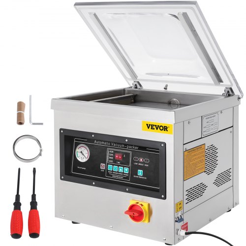 

VEVOR Chamber Vacuum Sealer, 600W Sealing Power, Vacuum Packing Machine for Wet Foods, Meats, Marinades and More, Compact Size with 400 mm Sealing Length, Applied in Home Kitchen and Commercial Use