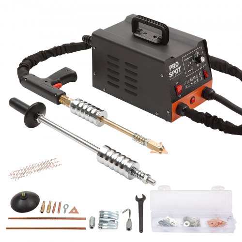 

VEVOR Stud Welder Dent Repair Kit, 3KW Spot Welder Dent Puller with 6 Welding Modes, Auto Body Spot Welding Dent Puller Machine & 16 Types of Welding Accessories for Car, Truck, Motorcycle Dent Repair