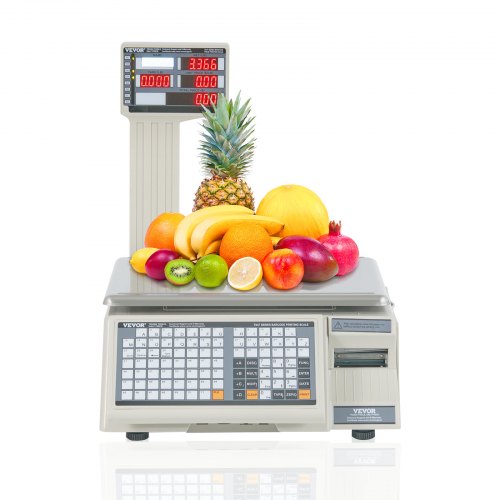 

VEVOR Electronic Price Computing Scale, 66 LB Digital Deli Weight Scales, LCD & LED Digital Commercial Food Fruit Meat Produce Counting Weight, for Retail Store, Kitchen, Restaurant Market, and Farmer