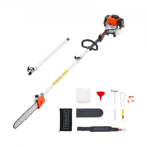 

VEVOR Gas Powered Pole Saw 52CC 2-Stroke Cordless Tree Trimmer 14in Cutting Bar