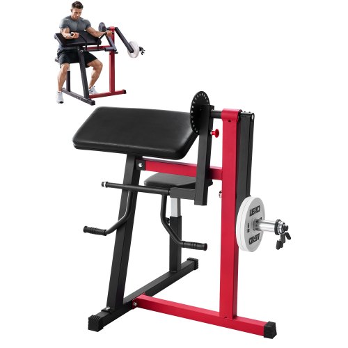 

2 in 1 Preacher Curl Bench Bicep Curls and Triceps Extension Machine Home Gym