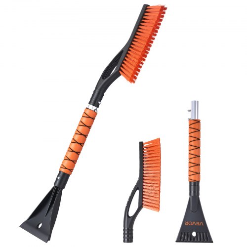 VEVOR Snow Brush and Ice Scrapers for Car Windshield, 27-inch Aluminum Snow Scra