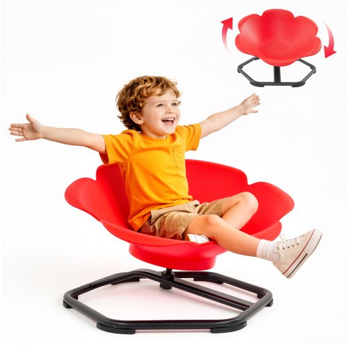 Vevor Spinning Chair For Autistic Kids Ages 3-12 Autism Sensory Toy 220 Lbs, Sit And Spin Swivel Seat For Children Adhd, Secure & Supportive Backrest,-image