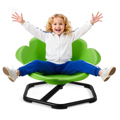 

VEVOR Kids Swivel Chair, 220 lbs Capacity, Cylinder Shape Sensory Spinning Chair, Autistic Kids Sensory Toy Seat with Non-Slip Metal Base, Toddler Sit & Spin Seat for Coordination Balance Focus, Green