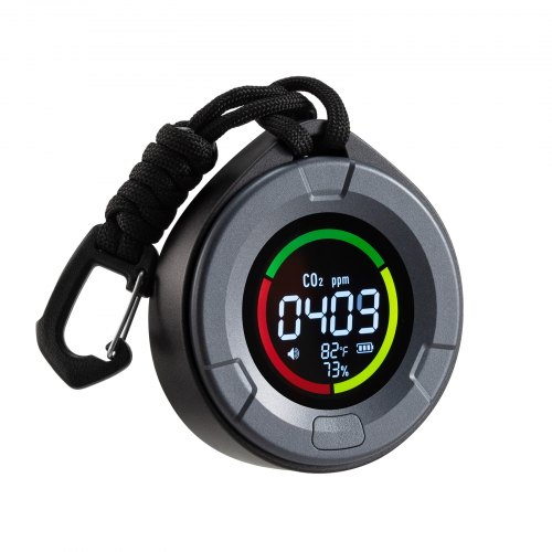 

VEVOR Carbon Dioxide Monitor, CO2 Controller with Temperature and Humidity Display, NDIR Sensor Carbon Dioxide Detector, for Outdoors, Home, Office, Car, Lightweight & Portable