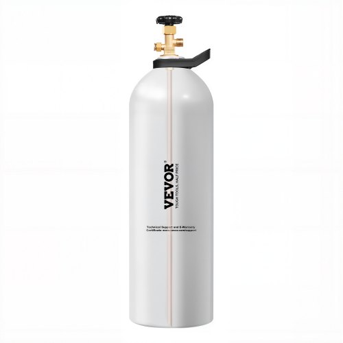 Vevor CO2 Tank, 20 lbs New Aluminum Alloy Cylinder, CO2 Air Tank with Light Spray Coating, CGA320 Valve, Handle & Purple Copper Siphon, DOT Approved Cylinder for Draft Beer Dispensing and Soda Maker