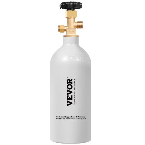 Vevor CO2 Tank, 2.5 lbs New Aluminum Alloy Cylinder, CO2 Air Tank with Light Gray Spray Coating, CGA320 Valve & Adjustable Pressure, DOT Approved Cylinder for Draft Beer Dispensing and Soda Maker