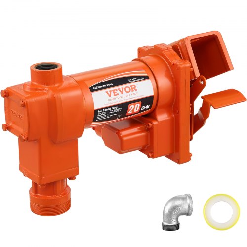 

VEVOR Fuel Transfer Pump, 12V DC 20 GPM 1/4 HP, High Flow Cast Iron Gasoline Extractor Pump with Fuel Collection Box Design for Gasoline, Diesel, Kerosene, Ethanol & Methanol Blends, and Biodiesel