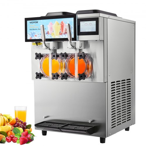 VEVOR VEVOR Commercial Slushy Machine, 2 x 12L / 3.17 Gal Double Tanks, Cool and Freeze Modes, Stainless Steel Margarita Smoothie Frozen Drink Maker, Slushi sold by VEVOR AU