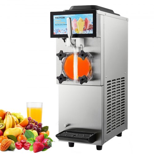 

VEVOR Commercial Slushy Machine, 12L / 3.17 Gal Single Tank, Cool and Freeze Modes, Stainless Steel Margarita Smoothie Frozen Drink Maker, Slushie Machine for Party Cafes Restaurants Bars Home