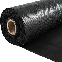 VEVOR Weed Barrier, 5.8oz Landscape Fabric, 3ft x 300ft Cover Mat Heavy Duty Woven Grass Control Geotextile for Garden, Patio, Black - VEVOR