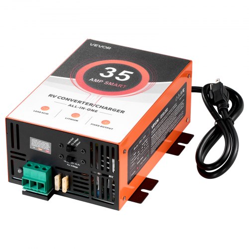 

VEVOR RV Power Converter, 35 Amp, 110V AC to 12V DC RV Converter Battery Charger, 4 Stage Smart Charging, 13V to 16.5V Operating Range, Compatible with Lithium Lead Acid Battery, for Camper Trailer