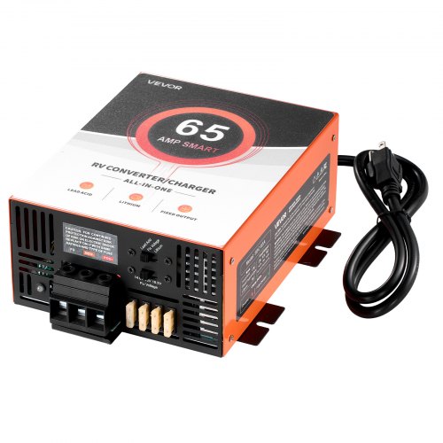 

VEVOR RV Power Converter, 65 Amp, 110V AC to 12V DC RV Converter Battery Charger, Multi Stage Smart Charging, 13V to 16.5V Operating Range, Compatible with Lithium & Lead Acid Battery, for Camper