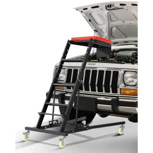 

VEVOR Automotive Top Creeper, with Adjustable Height 48" to 76", 400 LBS Capacity High Creeper, 4 Swivel Caster Wheels, Heavy Duty Creeper for Auto Repair and Maintenance
