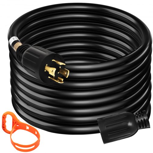 Generator Extension Cord 15' 10/4 Power Cable 30 Amp Adapter Plug Copper Wire