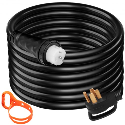 VEVOR 75Ft 50 Amp Generator Extension Cord,N14-50P & SS2-50R & CS6364 4 Prong, 50 Amp Generator Cord 125V 250V with Twist Lock Connectors, Generator