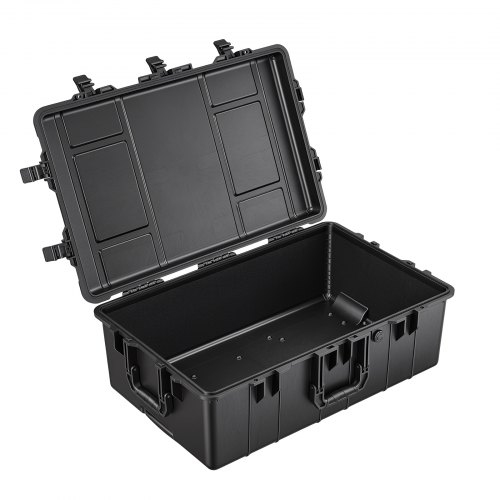 VEVOR Weatherproof Hard Case 31.5 x 20.47 x 12.2 in All Weather Waterproof, For Audio Gear and Outdoor Tools, Heavy Duty Protective Dry Box with Reinforced Latches, Retractable Handle, IP67, Black