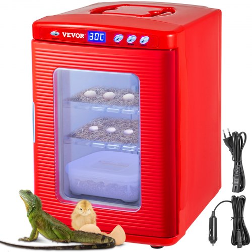 

VEVOR Red Reptile Incubator 25L Scientific Lab Incubator Digital Incubator Cooling and Heating 5-42°C Reptile Egg Incubator 12V/110V Work for Small Reptiles