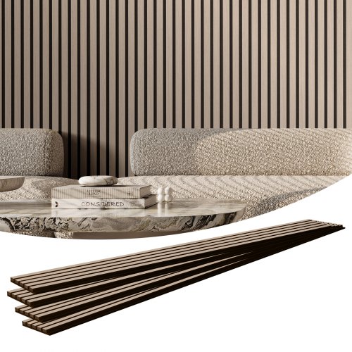 

VEVOR Wood Slat Acoustic Panels 7.9 x 94.5 inch for Modern Wall Decor Silver Wood