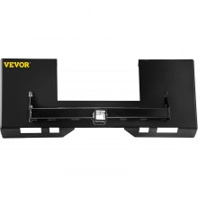 VEVOR Universal Skid Steer Mount Plate 1/4" Thick Skid Steer Plate Attachment 3000LBS Weight Capacity Quick Attach Mount Plate Steel Adapter Loader Easy to Weld or Bolt to Different Accessories Black