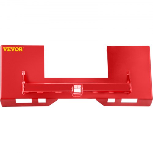 VEVOR Universal Skid Steer Mount Plate 1/4" Thick Skid Steer Plate Attachment 3000LBS Weight Capacity Quick Attach Mount Plate Steel Adapter Loader Easy to Weld or Bolt to Different Accessories Red