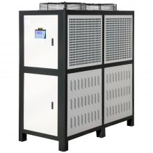 VEVOR Water Chiller 15Ton, Capacity Industrial Chiller 15Hp, Air-Cooled Water Chiller, Finned Condenser, w/ Micro-Computer Control, Stainless Steel Water Tank Chiller Machine for Cooling Water