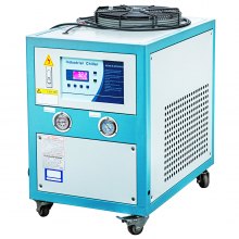 VEVOR Water Chiller 1Ton, Capacity Industrial Chiller 1Hp, Air-Cooled Water Chiller, Finned Condenser, w/Micro-Computer Control, Stainless Steel Water Tank Chiller Machine for Cooling Water