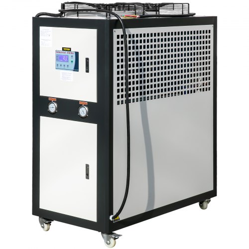 Vevor Water Chiller 6Ton Capacity, Industrial Chiller 6Hp, Air-Cooled Water Chiller, Finned Condenser, with Micro-Computer Control, Stainless Steel Water Tank Chiller Machine for Cooling Water