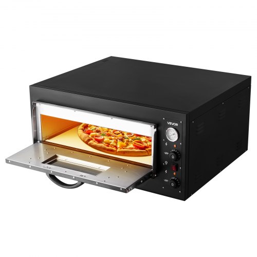 

VEVOR Pizza Oven Electric, 24" Commercial Countertop Pizza Oven, 842°F Max Temp, 4200W Indoor Pizza Maker with Thermometer, Dual Temp Control Knob, Even Heat Pizza Cooker for Restaurant and Home Use