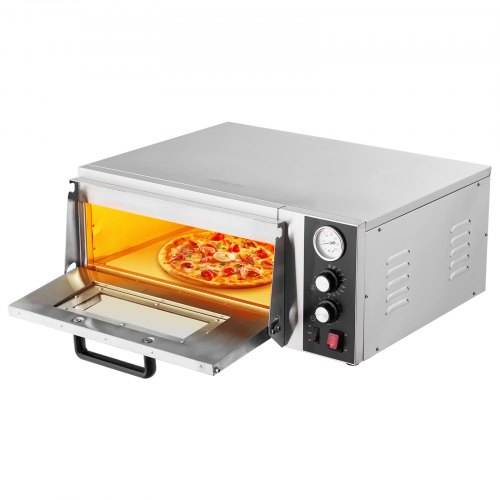 

VEVOR Electric Pizza Oven, 18-Inch Commercial Pizza Ovens, 842°F Max Temp, 1740W Large Pizza Oven Countertop with Temp & Time Control, Built in Thermometer Indoor Pizza Maker for Restaurant Home Use