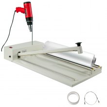 VEVOR Shrink Wrap Machine, 24 in/61 cm Sealing Length, 800W Shrink Wrap Sealer with 1800W Heat Gun and Shrink Film, Compatible with PVC POF Film and Used for Books, Toys and Foods