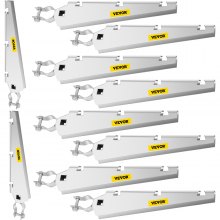 VEVOR Barbed Wire Arm Set of 10 Extend Arm Barbed Wire for 1-3/8" Top Rail Chain-Link Barbwire Arm Hot-Dip Galvanized Steel Cornered Barbwire Arm 45-Degree for Chain Link Fence Grapevine Trellises