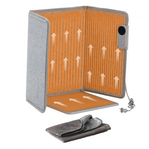 Vevor Under Desk Space Heater,Foldble Foot Warmer Portable for Home&Office,Timer & Secure,Quiet for Legs,Ankles,Touch&Remote Control Personal Electric Wall Foot Warming Pad,Over-Heat Protection