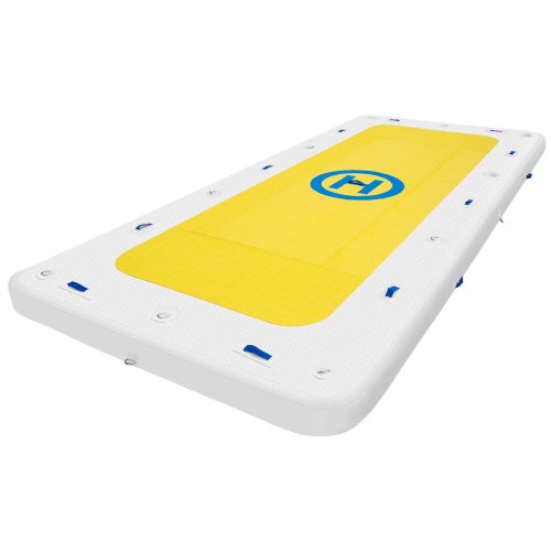 VEVOR Inflatable Dock Platform 15’x6’x6” Inflatable Dock, 10- to 12-Person Inflatable Floating Dock, Floating Platform with Electric Air Pump & Hand Pump for Pool Beach Ocean Lake Float for Adults