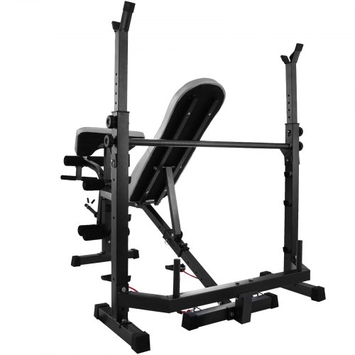 Details about   Adjustable 660LBS Squat Rack Bench Press Power Weight Rack Barbell Stand 
