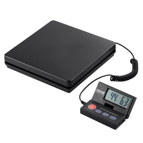 

VEVOR Digital Shipping Scale, 110 lbs x 0.07 oz. Heavy Duty Postal Scale with Timer, Tare, Hold Function, 90° Foldable LCD Screen Package Scale for Laggage, Home, Post Office, AC/DC Powered, FCC Liste