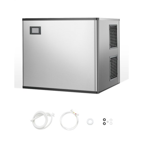 

VEVOR Commercial Ice Maker Machine 800 lbs/24 h, 26 Inch Stainless Steel Industrial Ice Machine, Self-Cleaning and Scheduled Ice Making, Modular Ice Cube Machine for Restaurant Hotel - Head Only