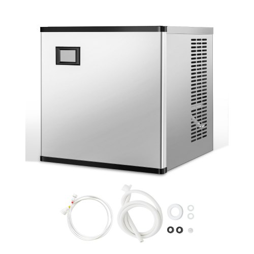 VEVOR Eismaschinenkopf kommerzieller Eisbereiter Eismaschine (nur Kopf) 227 kg/Tag, Kopf aus Edelstahl + SGCC Eisbereiter-Kopf mit intelligentem Bedienfeld & Reinigung auf Knopfdruck