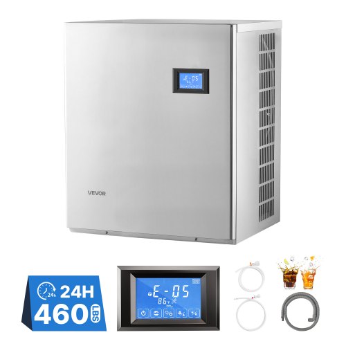 VEVOR Commercial Ice Maker Machine 760 Lbs/24H Stainless Steel Head Only, Ice-Making for Restaurant Bar Cafe Hotel, Ice Ready in 15 Mins, with Self-Cleaning, 234 pcs Ice Tray, Adjustable Thickness