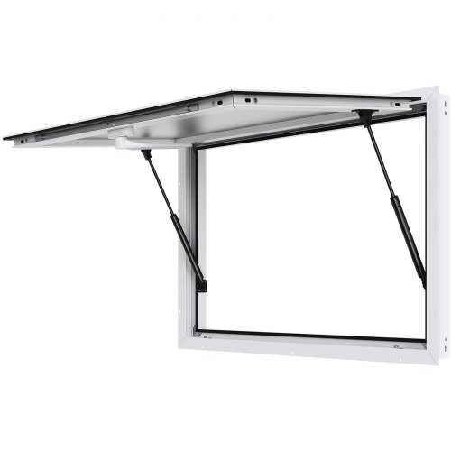 

VEVOR Concession Window 48"x36", Aluminum Alloy Food Truck Service Window with Awning Door & Drag Hook, Up to 85 Degrees Stand Serving Window for Food Trucks Concession Trailers, Glass Not Included
