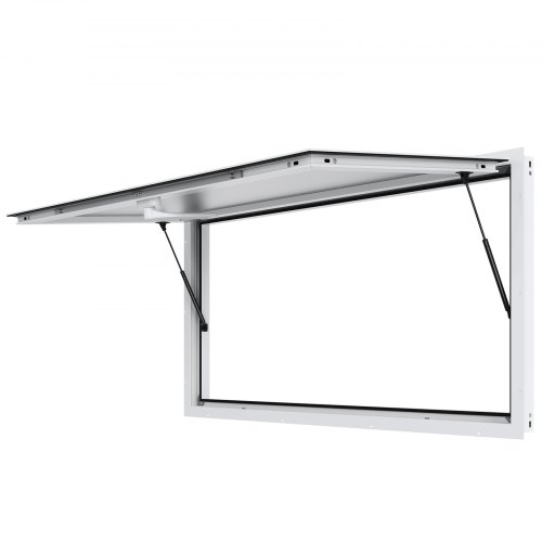 

VEVOR Concession Window 64"x40", Aluminum Alloy Food Truck Service Window with Awning Door & Drag Hook, Up to 85 Degrees Stand Serving Window for Food Trucks Concession Trailers, Glass Not Included