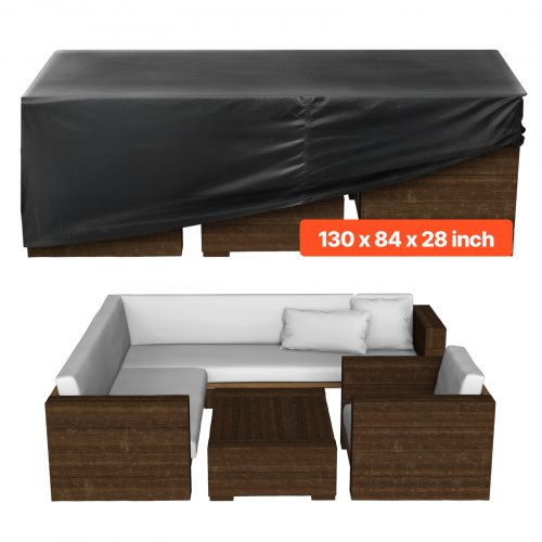 

VEVOR Patio Outdoor Furniture Cover 420D Waterproof Table Chairs Sofa 130"x84