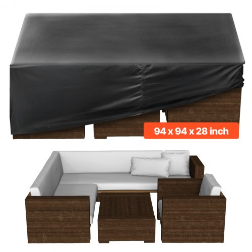 

VEVOR Patio Outdoor Furniture Cover 420D Waterproof Table Chairs Sofa 94x94 inch