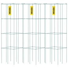 VEVOR Tomato Cages, 14.6" x 14.6" x 39.4", 3 Packs Tomato Cages for Garden, Square Plant Support Cages Heavy Duty, Green PVC-Coated Steel Tomato Towers for Climbing Vegetables, Plants, Flowers, Fruits