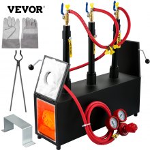 VEVOR Gas Propane Forge Furnace Burner Portable Three Burners Metal Tool Making