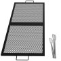 VEVOR Rectangle Cooking Grate Fire Pit Grill Grate w/ X Marks Foldable 32" x 15"